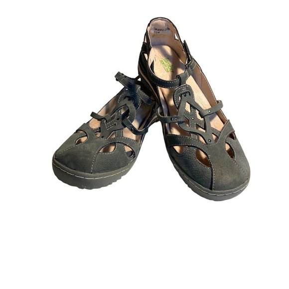 Jambu Shoes Women 10 M “Spain” Gray Leather Walking Mary Jane Comfort WJ17SAN19 - Picture 1 of 11